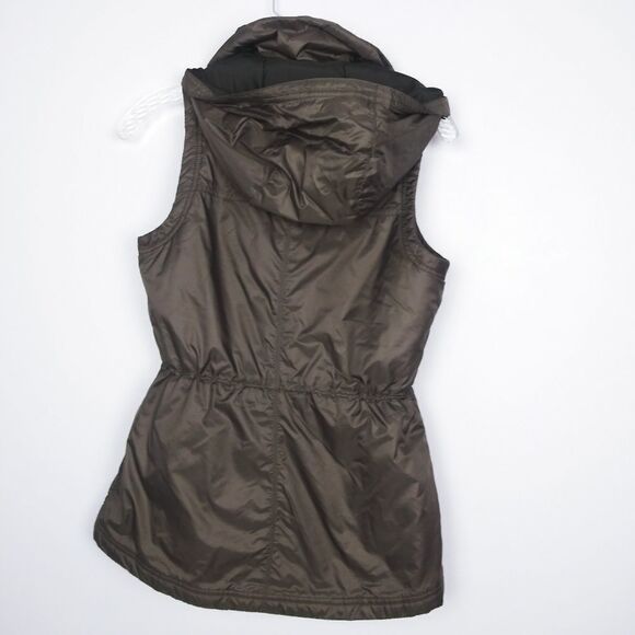 Columbia brown puffer vest with hoodie size XS - Picture 3 of 7